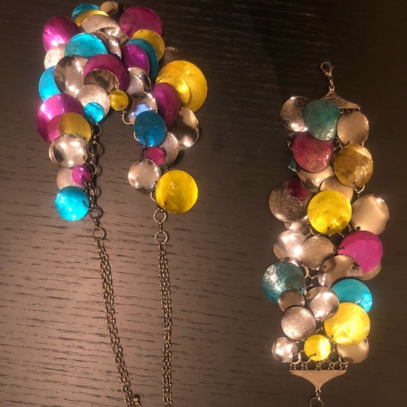 Mulitcolor Necklace & Bracelet Kenneth Cole Set - Picture 1 of 2